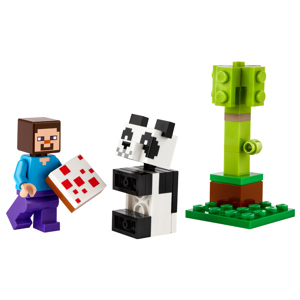 Lego Steve & Baby Panda 30672
